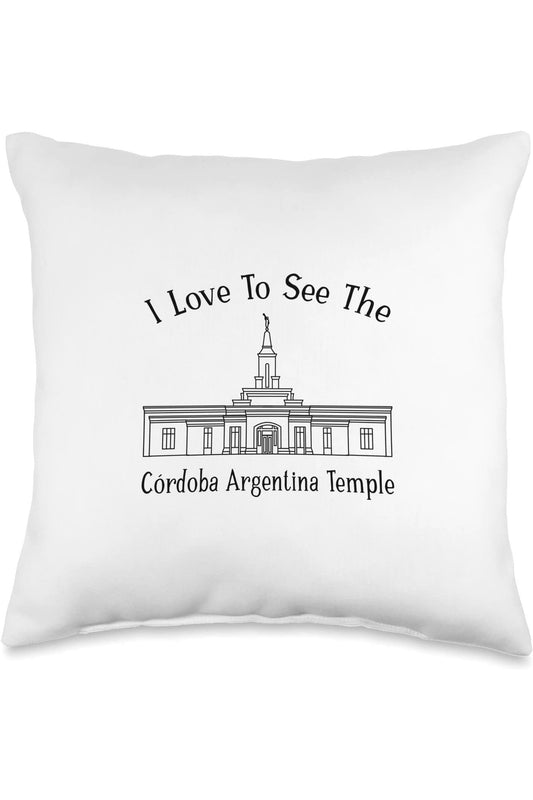 Cordoba Argentina Temple Throw Pillows - Happy Style (English) US
