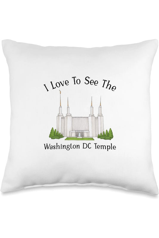 Washington DC Temple Throw Pillows - Happy Style (English) US