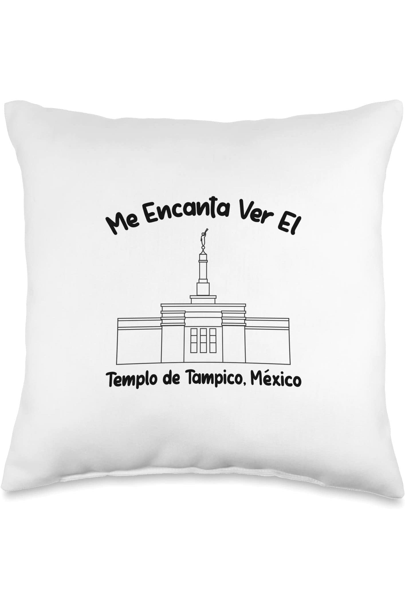 Tampico Mexico Temple Throw Pillows - Primary Style (Spanish) US