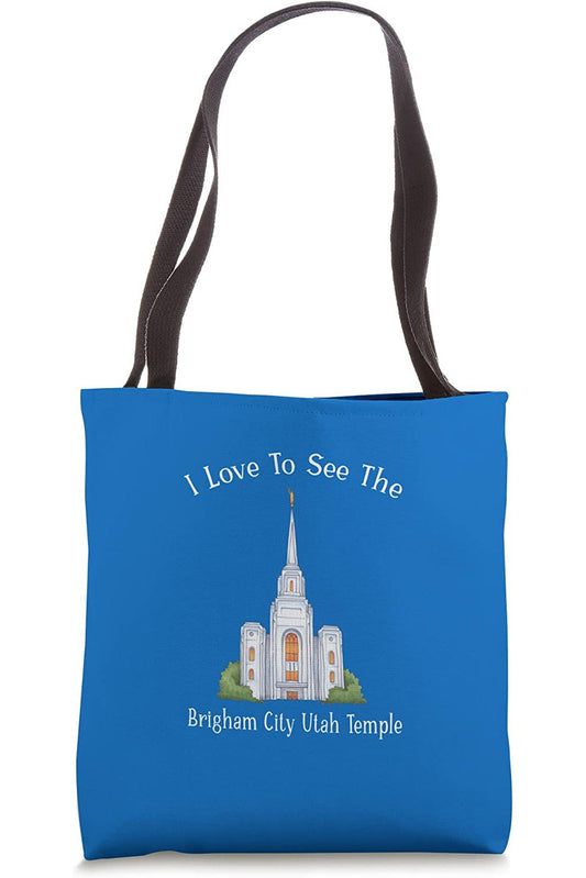 Brigham City Utah Temple Tote Bag - Happy Style (English) US