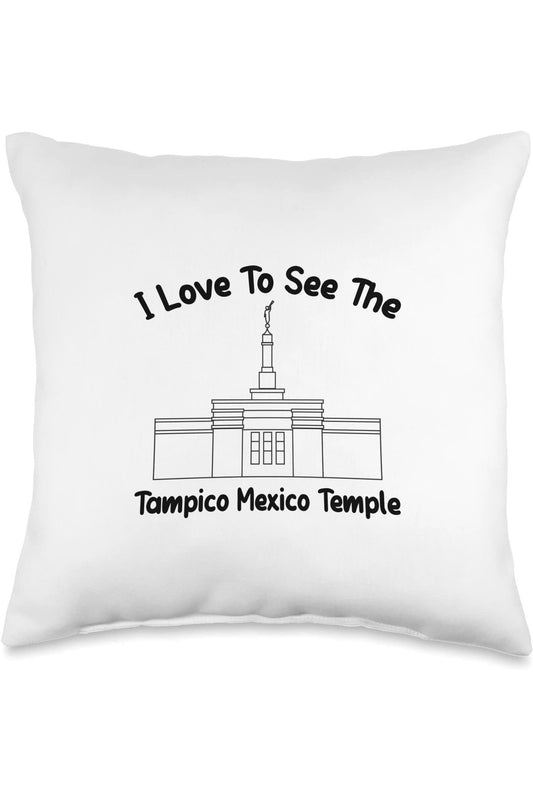 Tampico Mexico Temple Throw Pillows - Primary Style (English) US
