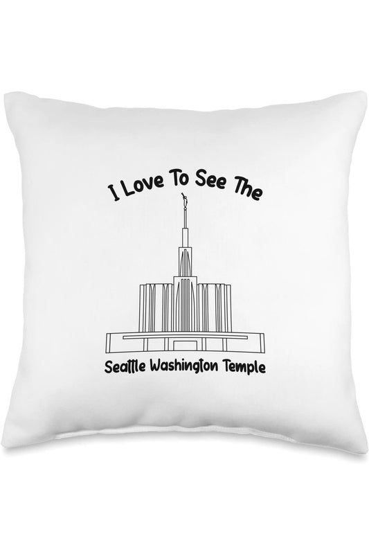 Seattle Washington Temple Throw Pillows - Primary Style (English) US