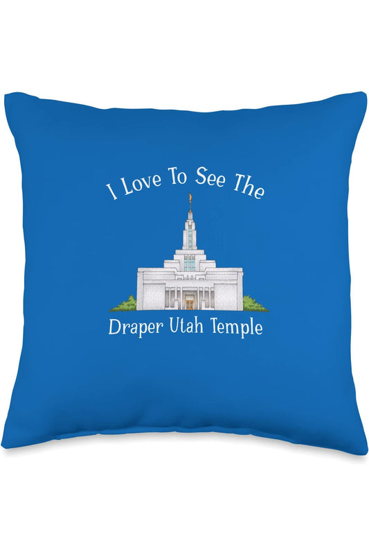 Draper Utah Temple Throw Pillows - Happy Style (English) US