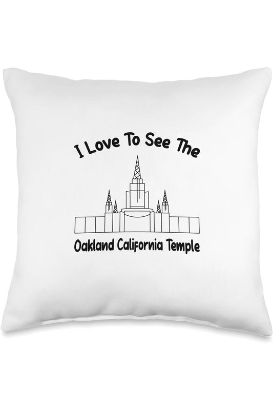 Oakland California Temple Throw Pillows - Primary Style (English) US