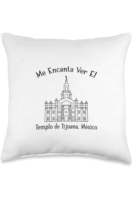 Tijuana Mexico Temple Throw Pillows - Happy Style (English) US