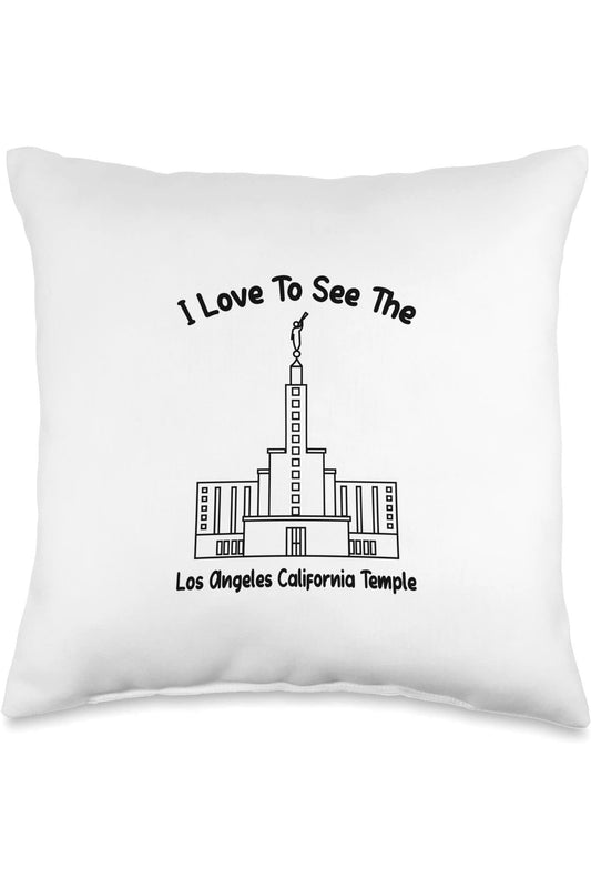 Los Angeles California Temple Throw Pillows - Primary Style (English) US