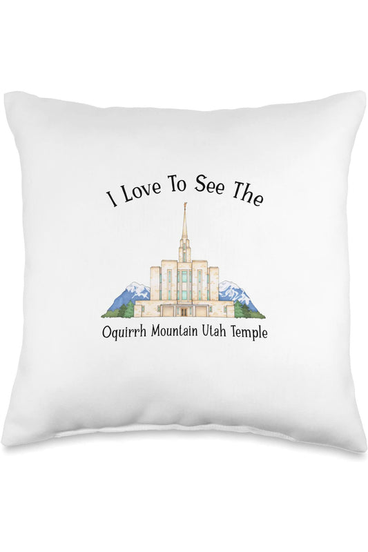Oquirrh Mountain Utah Temple Throw Pillows - Happy Style (English) US