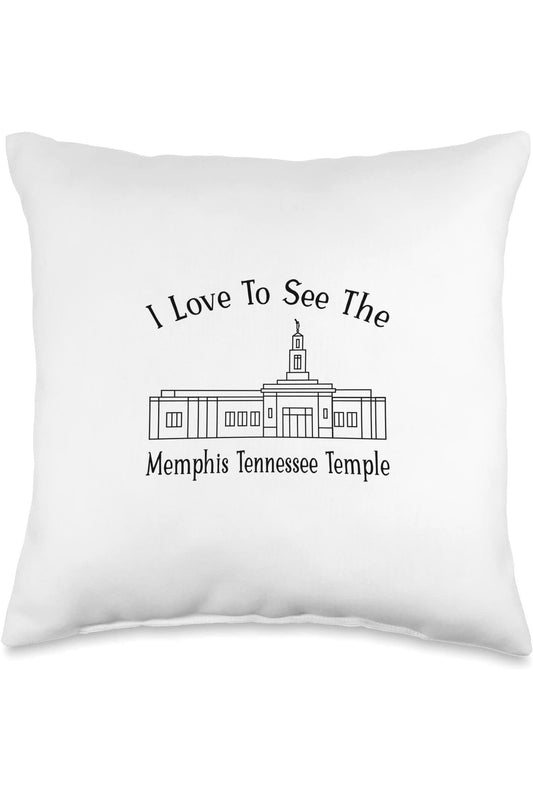 Memphis Tennessee Temple Throw Pillows - Happy Style (English) US