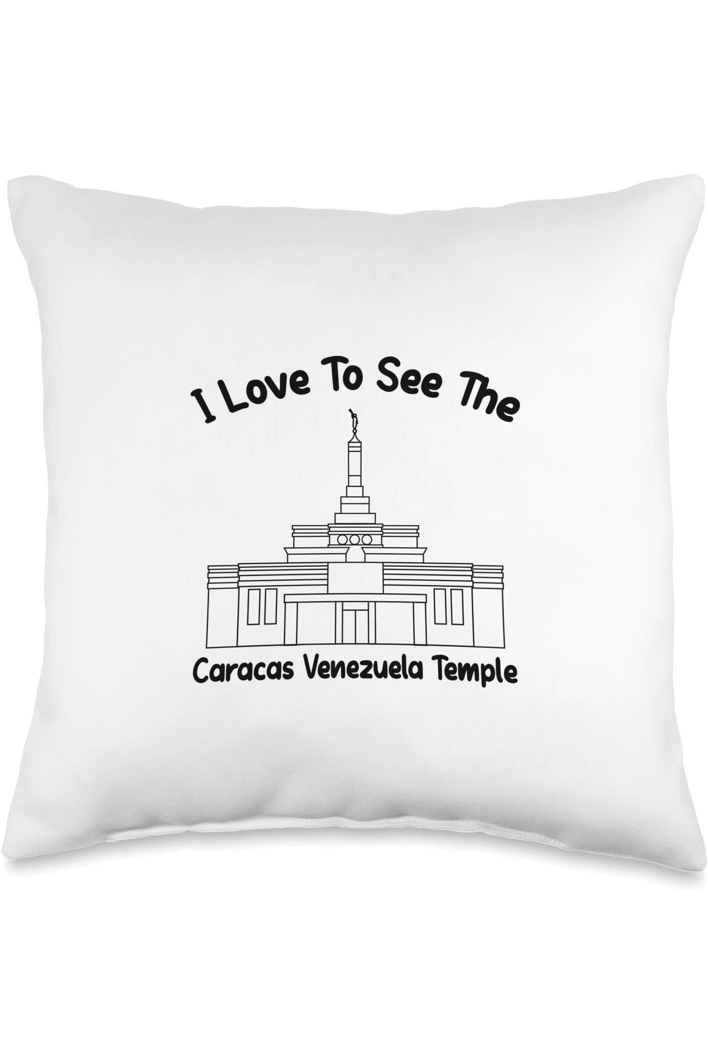 Caracas Venezuela Temple Throw Pillows - Primary Style (English) US