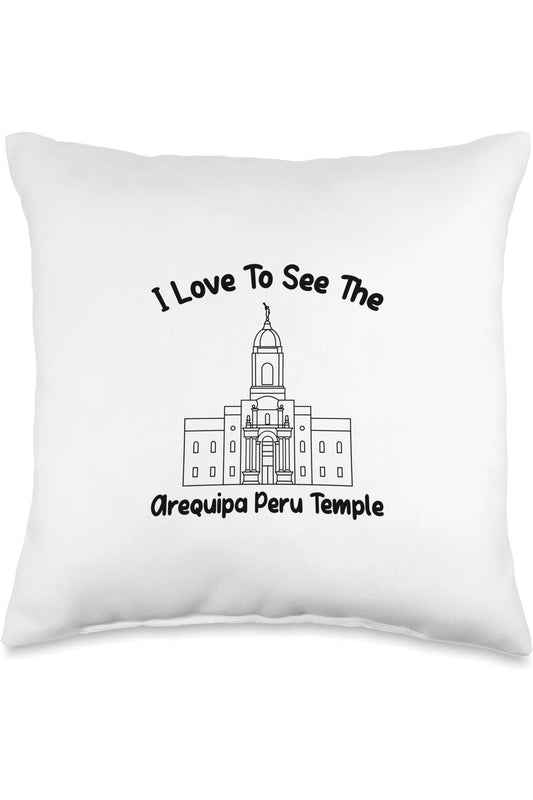 Arequipa Peru Temple Throw Pillows - Primary Style (English) US