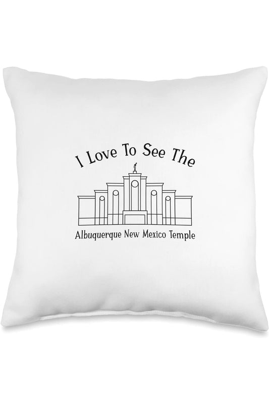 Albuquerque New Mexico Temple Throw Pillows - Happy Style (English) US