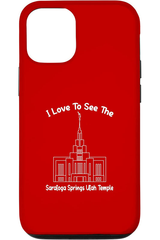 Saratoga Springs Utah Temple Apple iPhone Cases - Primary Style (English) US
