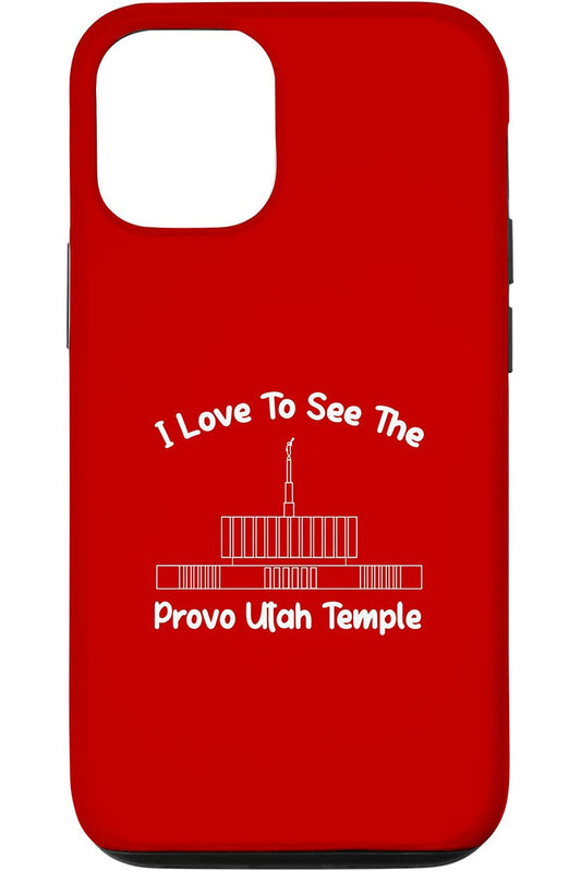 Provo Utah Temple Apple iPhone Cases - Primary Style (English) US