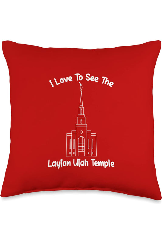 Layton Utah Temple Throw Pillows - Primary Style (English) US
