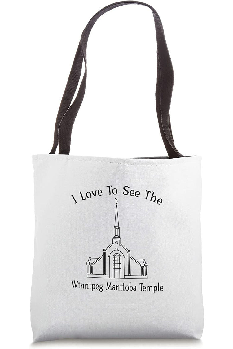 Winnipeg Manitoba Temple Tote Bag - Happy Style (English) US