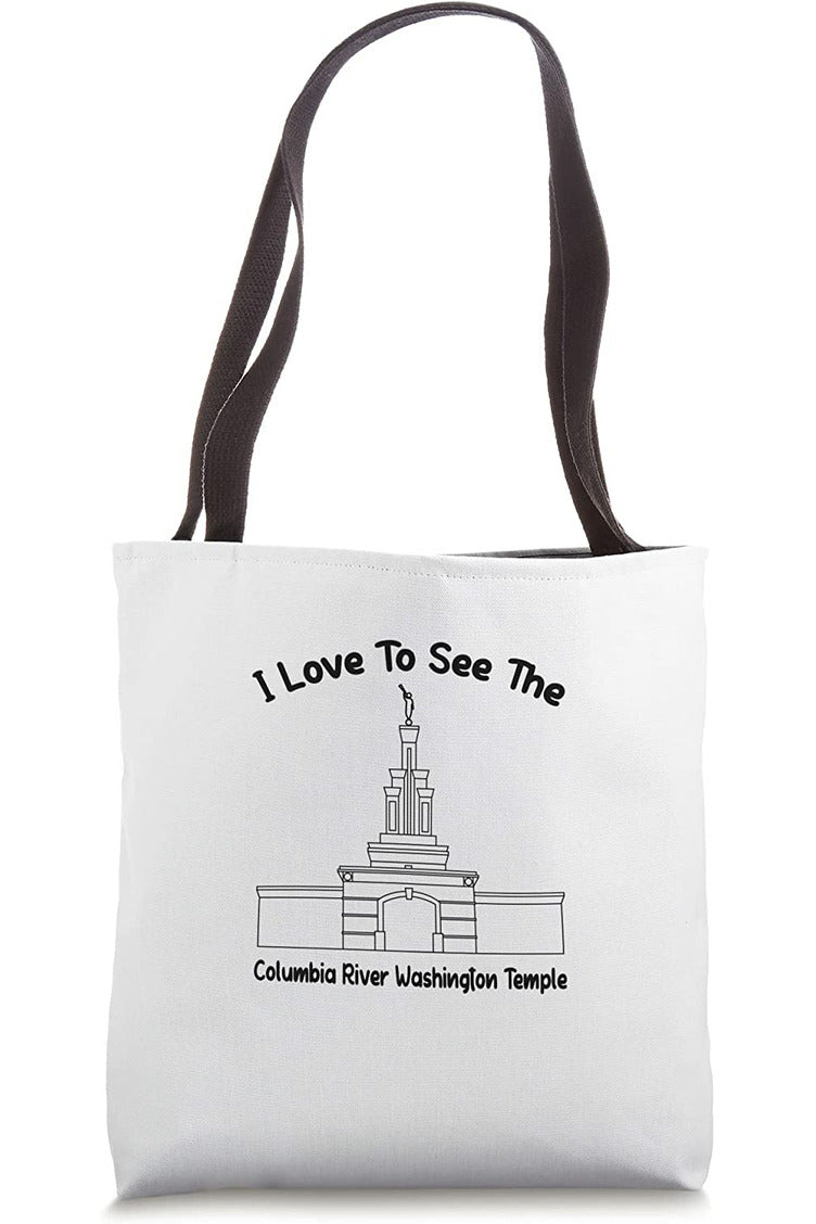 Columbia River Washington Temple Tote Bag - Primary Style (English) US