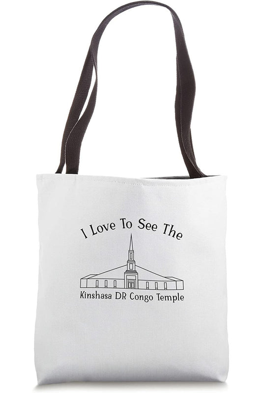 Kinshasa DR Congo Temple Tote Bag - Happy Style (English) US