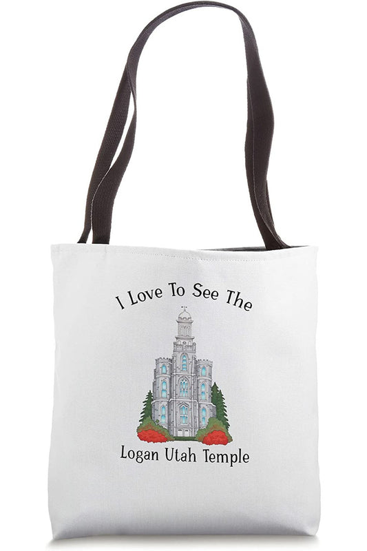 Logan Utah Temple Tote Bag - Happy Style (English) US