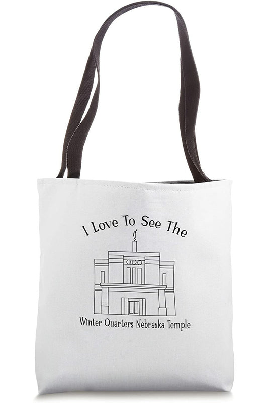 Winter Quarters Nebraska Temple Tote Bag - Happy Style (English) US