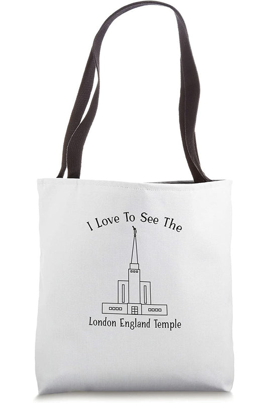 London England Temple Tote Bag - Happy Style (English) US