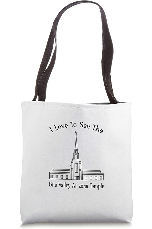 Gila Valley Arizona Temple Tote Bag - Happy Style (English) US