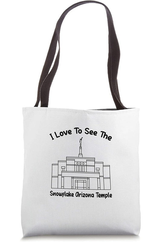 Snowflake Arizona Temple Tote Bag - Primary Style (English) US