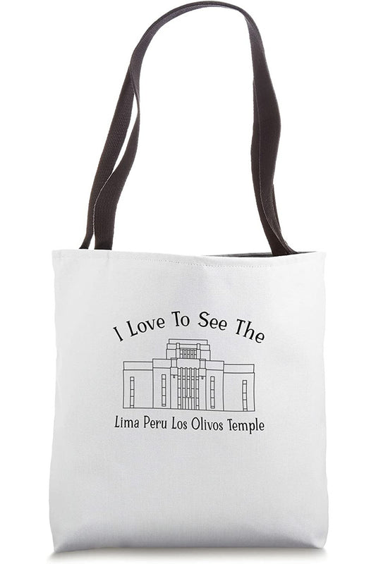 Lima Peru Los Olivos Temple Tote Bag - Happy Style (English) US