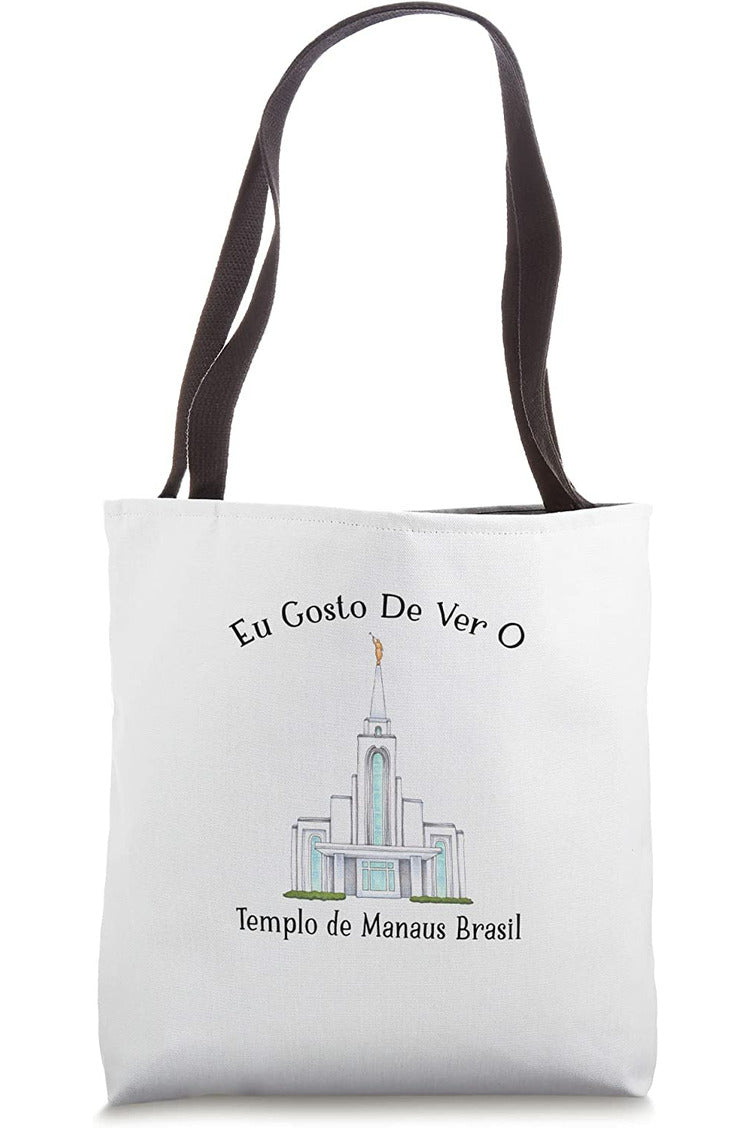 Templo de Manaus Brasil Tote Bag - Happy Style (Portuguese) US