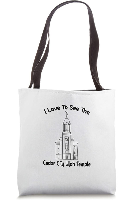 Cedar City Utah Temple Tote Bag - Primary Style (English) US