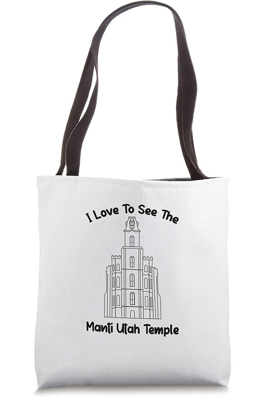 Manti Utah Temple Tote Bag - Primary Style (English) US