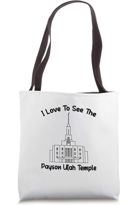 Payson Utah Temple Tote Bag - Primary Style (English) US
