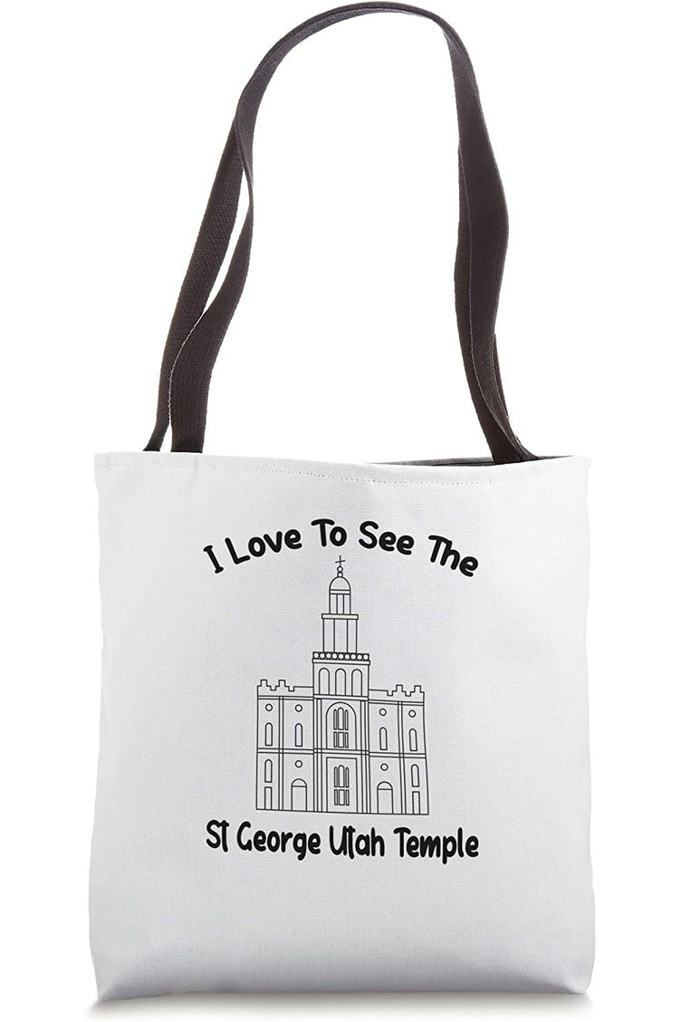 St George Utah Temple Tote Bag - Primary Style (English) US