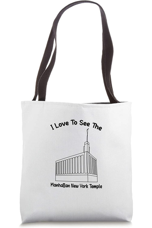 Manhattan New York Temple Tote Bag - Primary Style (English) US