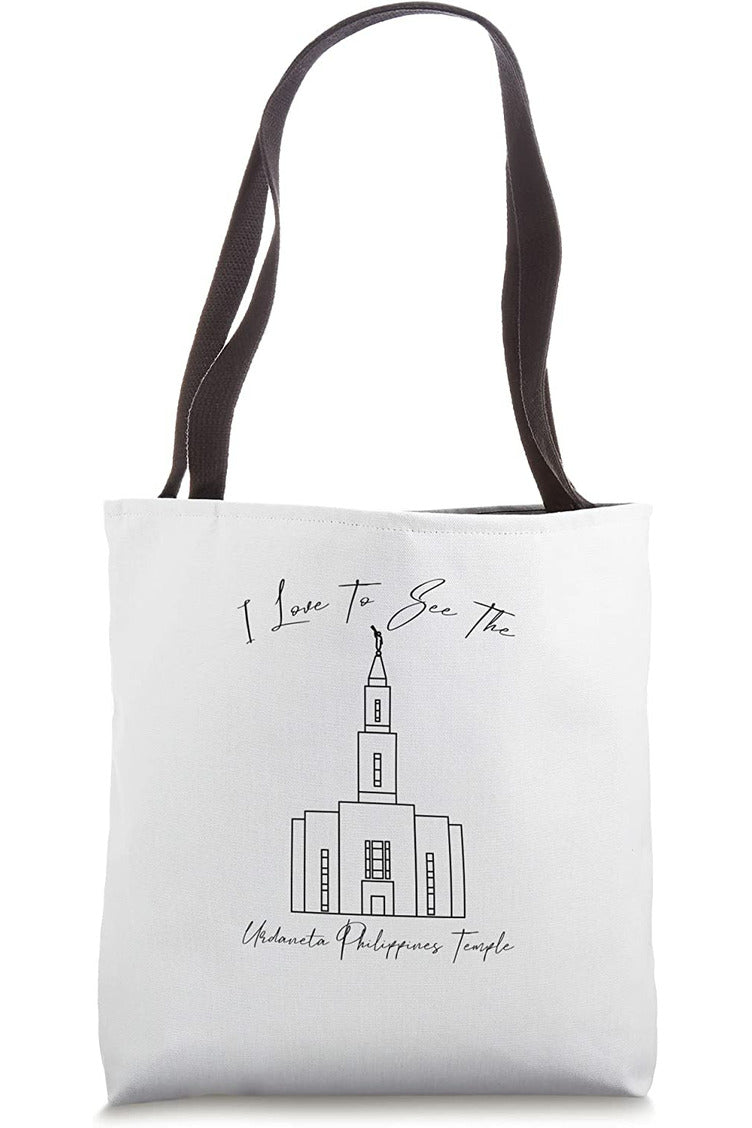 Urdaneta Philippines Temple Tote Bag - Calligraphy Style (English) US