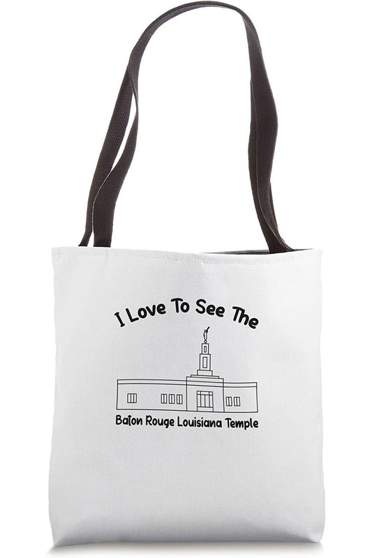 Baton Rouge Louisiana Temple Tote Bag - Primary Style (English) US