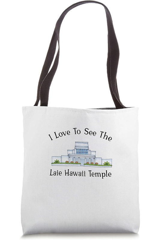 Laie Hawaii Temple Tote Bag - Happy Style (English) US