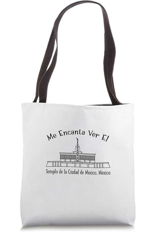Mexico City Mexico Temple Tote Bag - Happy Style (Spanish) US
