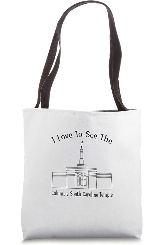 Columbia South Carolina Temple Tote Bag - Happy Style (English) US