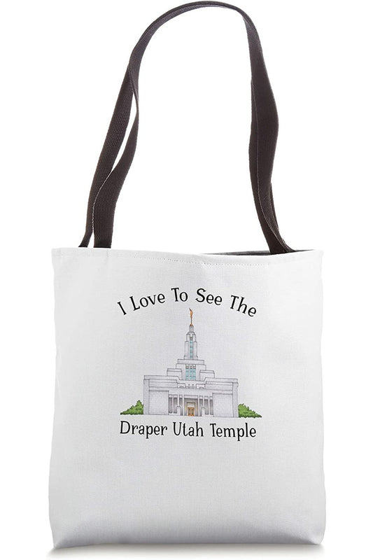 Draper Utah Temple Tote Bag - Happy Style (English) US