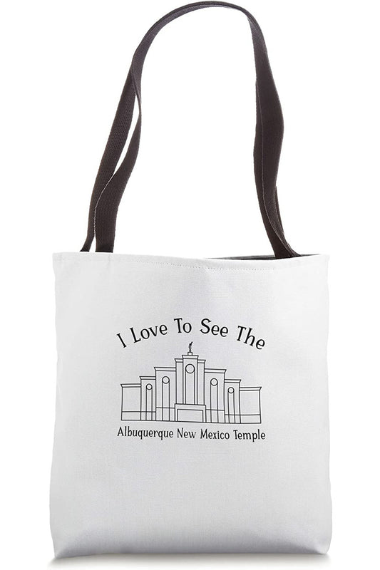 Albuquerque New Mexico Temple Tote Bag - Happy Style (English) US