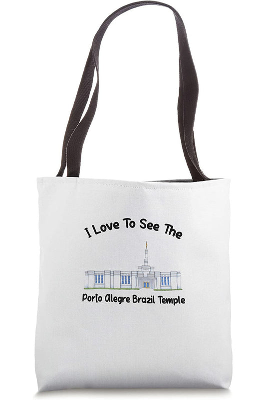 Porto Alegre Brazil Temple Tote Bag - Primary Style (English) US
