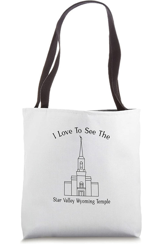 Star Valley Wyoming Temple Tote Bag - Happy Style (English) US