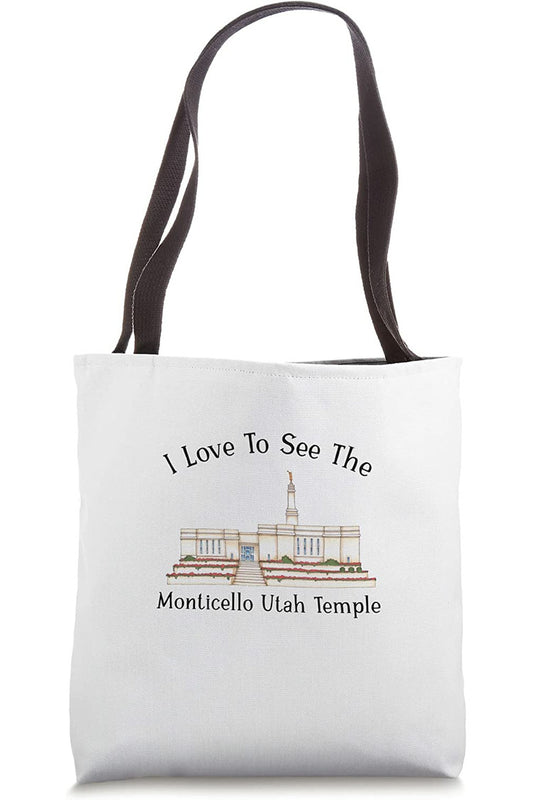 Monticello Utah Temple Tote Bag - Happy Style (English) US