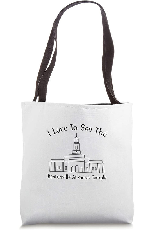 Bentonville Arkansas Temple Tote Bag - Happy Style (English) US