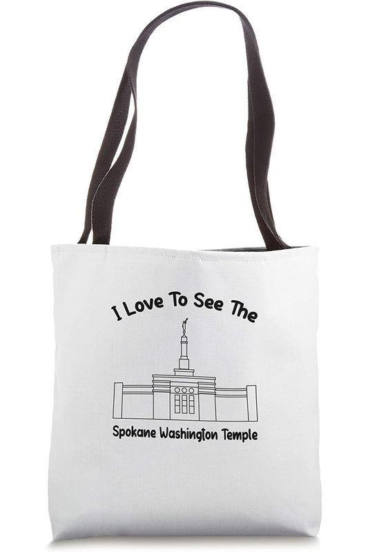 Spokane Washington Temple Tote Bag - Primary Style (English) US