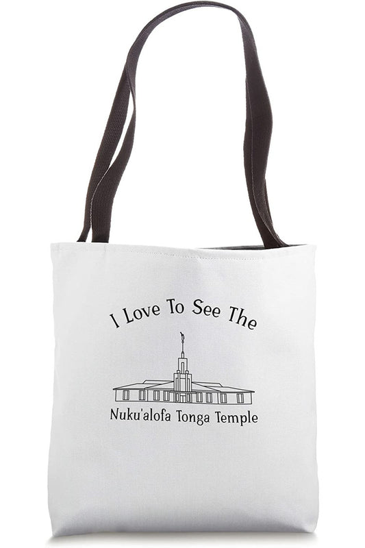 Nuku'alofa Tonga Temple Tote Bag - Happy Style (English) US