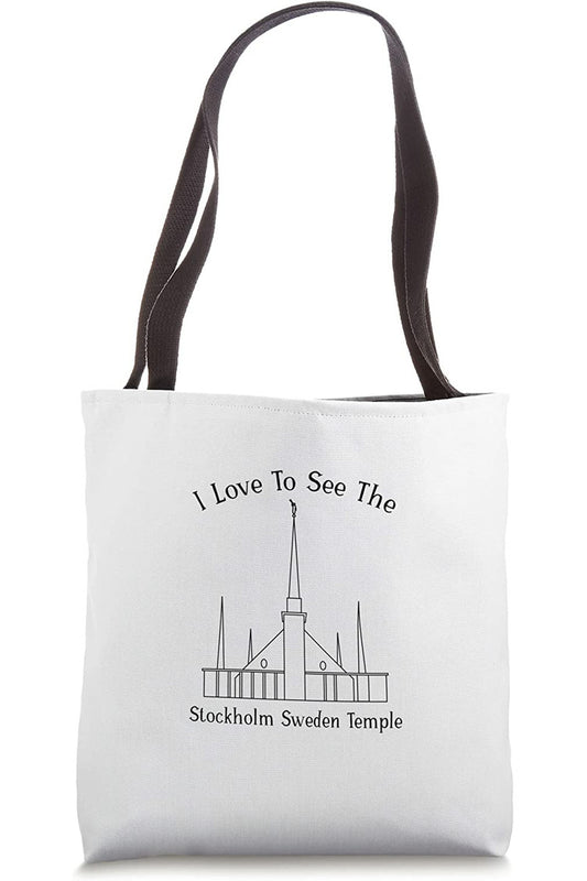 Stockholm Sweden Temple Tote Bag - Happy Style (English) US