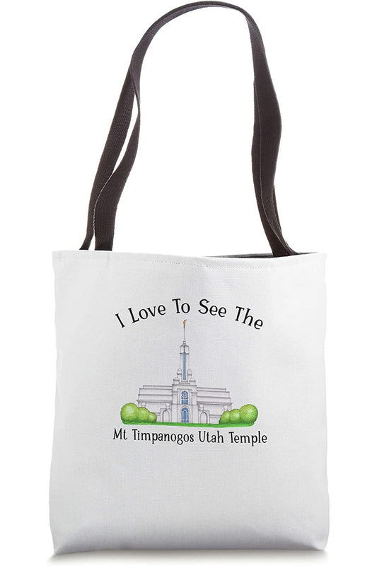 Mt Timpanogos Utah Temple Tote Bag - Happy Style (English) US
