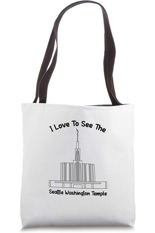 Seattle Washington Temple Tote Bag - Primary Style (English) US
