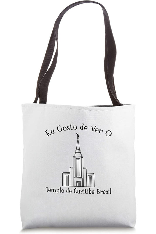 Curitiba Brazil Temple Tote Bag - Happy Style (Portuguese) US